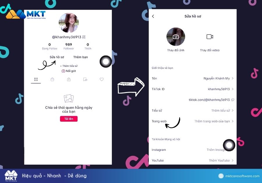 Cách gắn link sản phẩm affiliate trên Tiktok
