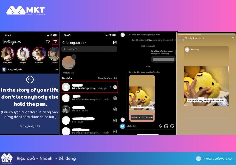 Cách đăng lại story của người khác trên Instagram