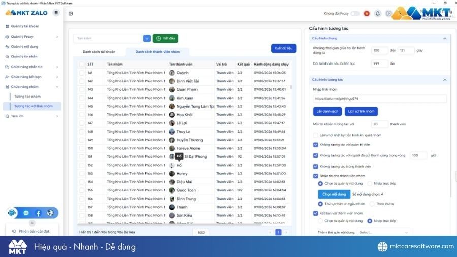 Kéo thành viên nhóm Zalo
