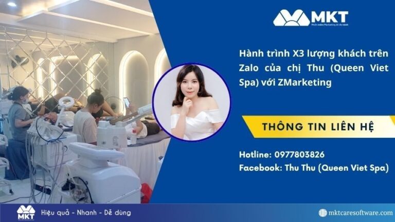 Queen Viet Spa X3 lượng khách nhờ tối ưu chăm sóc khách hàng Zalo với ZMarketing