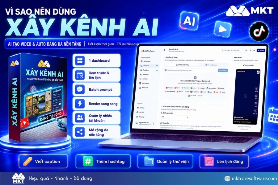 Phần mềm xây kênh AI