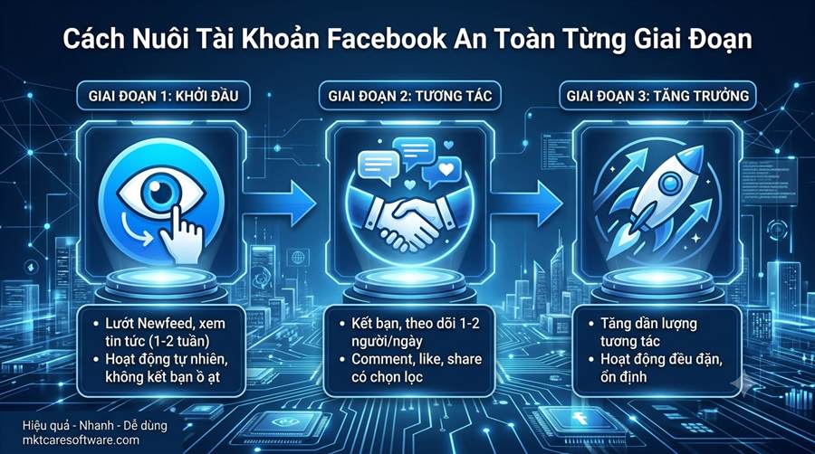 cách nuôi tài khoản facebook an toàn 2026